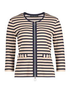 Betty Barclay Рубашка-кардиган в рубчик бежевого/темно-синего цвета