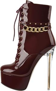 Женские ботильоны LISHAN на платформе с 6-дюймовым каблуком-стилетто, черные