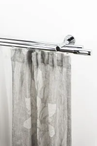 Карниз для штор GARESA "EASY", 2 направляющие, желаемая длина 67х310 см, Ø 20 мм, цвет chromfarben