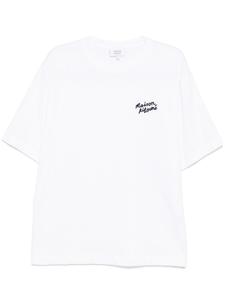 Maison Kitsuné футболка с вышивкой, белый