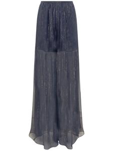 Расклешенные брюки с металлическими нитями Rochas, синий