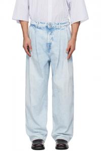 Hed Mayner Синие джинсы с плиссировкой