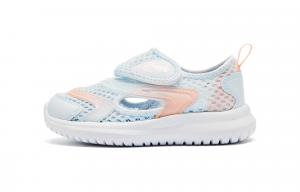 Износостойкие противоударные низкие детские туфли для младенцев и малышей QIAODAN, синий/оранжевый