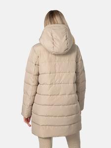 Стеганое пальто Линн серо-коричневого цвета KARI TRAA