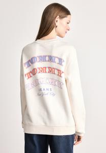 Толстовка Tommy Jeans DOLLAR STACKS CREW, Ancient White/Off-White
