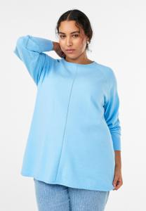 Джемпер Zizzi MIT RUNDHALSAUSSCHNITT, Placid Blue Mel/Light Blue