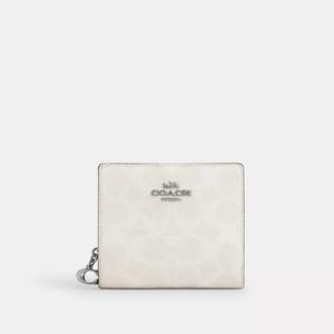 Кошелек Coach Outlet Snap Wallet из фирменной ткани, цвет white/chalk