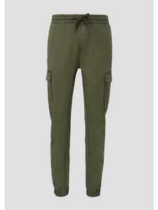 Брюки 7929_оливково-зеленого цвета QS