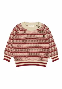 Скандинавский джемпер дирча Petit Piao, Dark Off White Biking Red