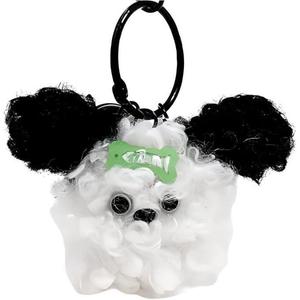 Плюшевая игрушка liancao с завитками и стальным зажимом для щенка, украшение для сумки, высота 15см X3COMMUNE, черный