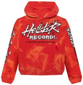Худи Hellstar Records Pullover Hoodie 'Lava', красный