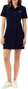 Женское платье-поло Lacoste из органического хлопка на пуговицах, Navy Blue