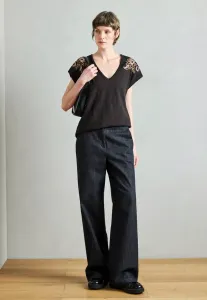 Футболка с вышитым v-образным вырезом и принтом Scotch & Soda, Meteorite