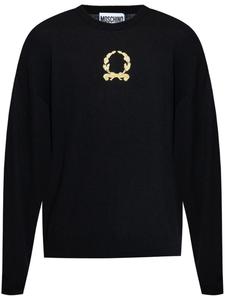 Джемпер с вышитым логотипом Moschino, черный