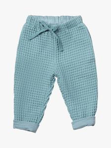 Детские вафельные хлопковые брюки Little Green Radicals, Blue