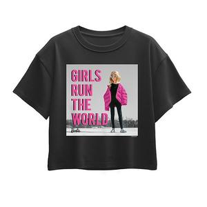 Футболка Boxy для девочек 7-16 лет Run the World Barbie, Black
