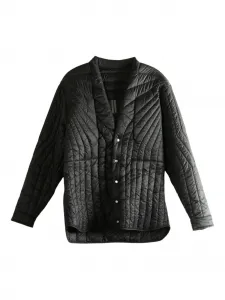 Стеганая куртка с панелями Rick Owens, черный