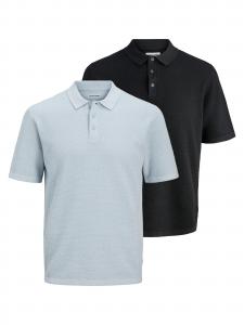 JACK & JONES Футболка 'George' в крапчатом черном цвете