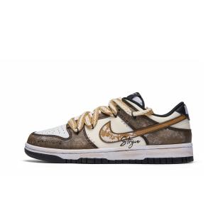 Nike Кроссовки для скейтбординга Dunk Desert Abrasion Resistant Low top Unisex Brown