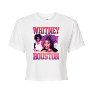 Укороченная футболка для юниоров Whitney Houston Vintage Licensed Character, белый