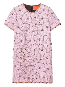 Платье мини с цветочной вышивкой La DoubleJ, черный