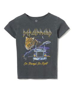 Унисекс футболка Def Leppard "Through The Night" — для малышей и детей постарше Junk Food Clothing, серый