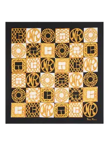 Шелковый шарф в клетку Nina Ricci, черный