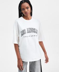 Женская футболка с вышивкой "Лос-Анджелес", эксклюзивно от Macy's Bar III, Crema
