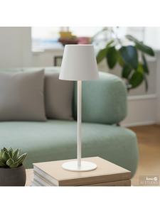 Home24 Настольная лампа ALEA на батарейках, белого цвета