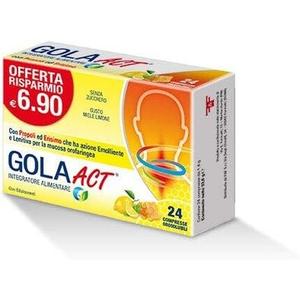 Пищевая добавка Linea Gola со вкусом меда и лимона 24 таблетки Act