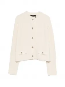 Кардиган на пуговицах с передними карманами Weekend Max Mara, бежевый