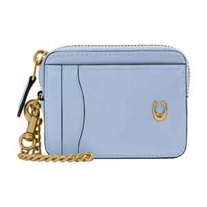 COACH EssentialChain Calfskin Кардхолдер Women's Светло-голубой
