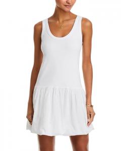 Мини-платье Isla из смешанных материалов Velvet by Graham & Spencer, белый