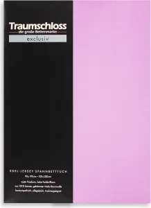 Простыня на резинке Exclusive Premium Jersey 90-100 x 200 см, лавандовая, 150 г/м², 100% расчесанный хлопок-мако Traumschloss