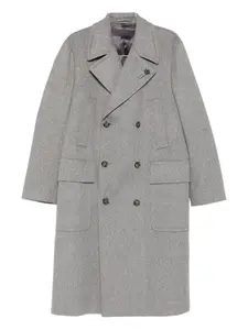 Двубортное шерстяное пальто Lardini, серый