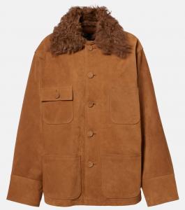 Кожаная куртка оверсайз Plan C, Tobacco