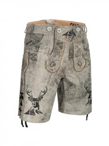 PAULGOS Кожаные шорты, натуральная кожа, модель HK4 ANTIK, цвет полуночно-серый