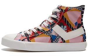 Скейтбординговые туфли женские высокие разноцветные Pony