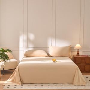 Luolai Home Простыня на резинке 245х245 см, молочно-кофейный цвет, велюр