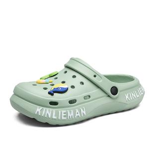 Детские тапочки с низким верхом, амортизирующие, устойчивые к истиранию, дышащие, противоскользящие, с отскоком Marcolor, серый/зеленый