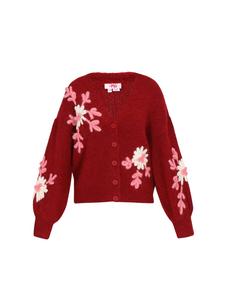 Женский кардиган бордового цвета myMo