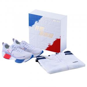 Кроссовки мужские с низким верхом, новые, белые/солнечно-голубые/лазерно-красные Xtep