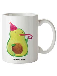 Кружка белого цвета с авокадо размера XL для праздника, без преувеличения. Mr. & Mrs. Panda