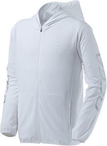Толстовка на молнии Shimano WJ-081Z с защитой от солнца, цвет Osia White, размер M, белый