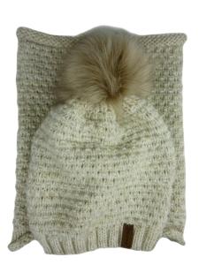 Шапка Kumixi Set: Mütze & Loop Schal, бежевый