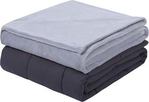 Утяжеленное одеяло с чехлом на молнии, 6,8 кг, 122х183 см, Grey