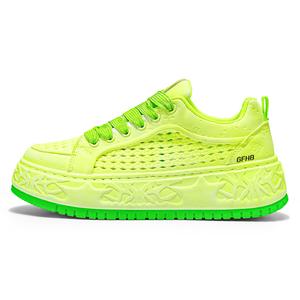 Износостойкие легкие амортизирующие дышащие низкие детские кроссовки для скейтбординга подростковые Kung Fu partners, зеленый