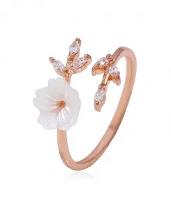 Кольцо с цветком вишни, регулируемое Hollywood Sensation, silver