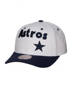 Мужская белая кепка Houston Astros Cooperstown Collection Pro Crown Snapback Mitchell & Ness