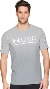 Мужская футболка с принтом США от Under Armour, Steel Light Heather (035)/White